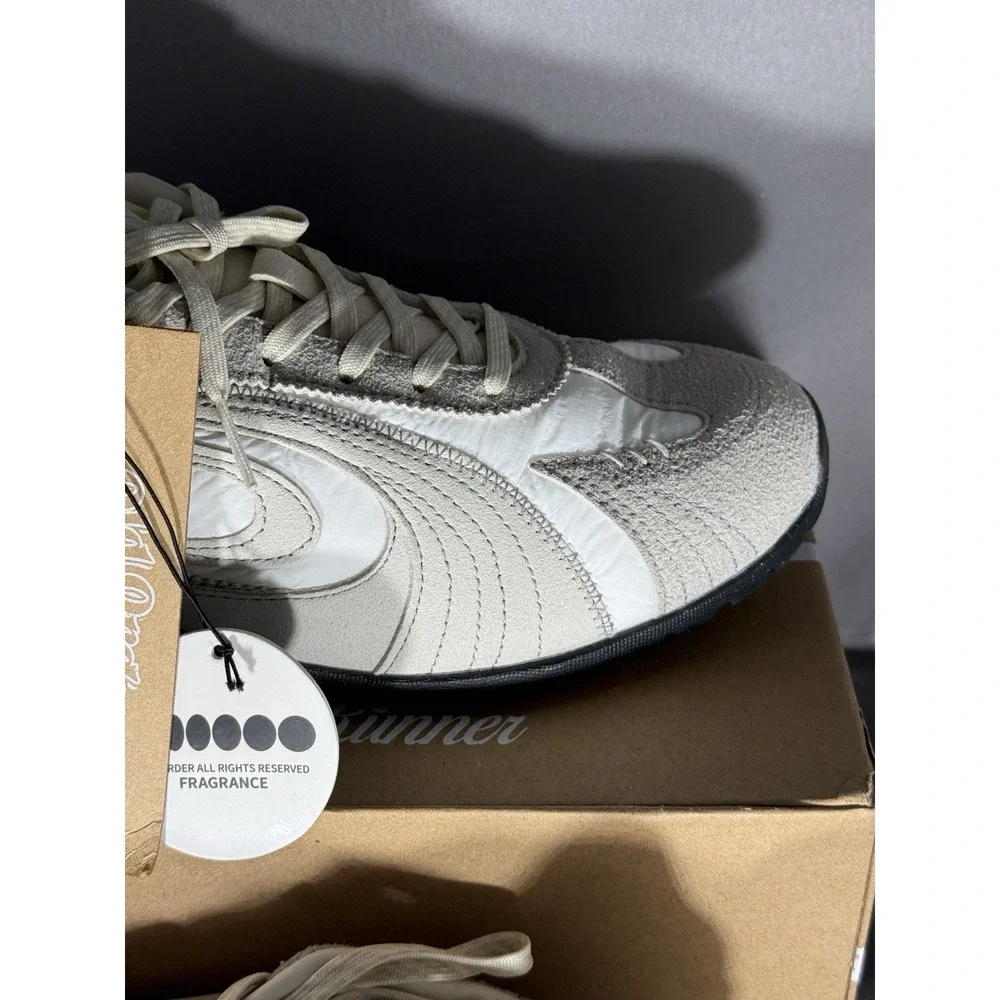 OLD ORDER Turbo Lite 2.0 Tennis Beige Shoes Size 8.5 2000's Y2K Style